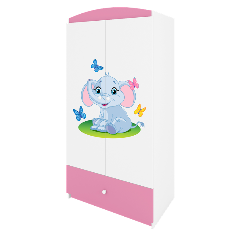 Armadio per bambini babydreams pink baby elephant