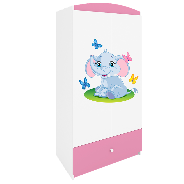 Armadio per bambini babydreams pink baby elephant