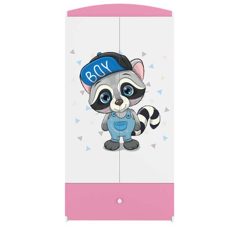 Armadio per bambini babydreams pink raccoon