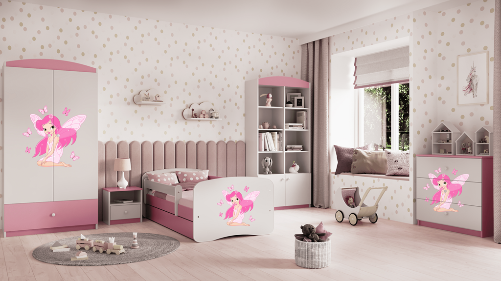 Armadio per bambini babydreams pink fairy with butterflies