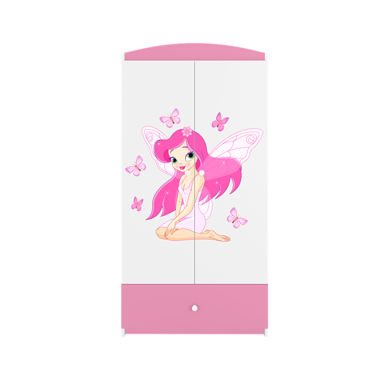 Armadio per bambini babydreams pink fairy with butterflies
