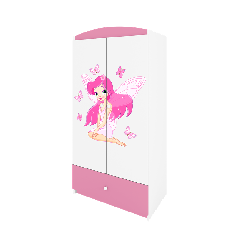 Armadio per bambini babydreams pink fairy with butterflies