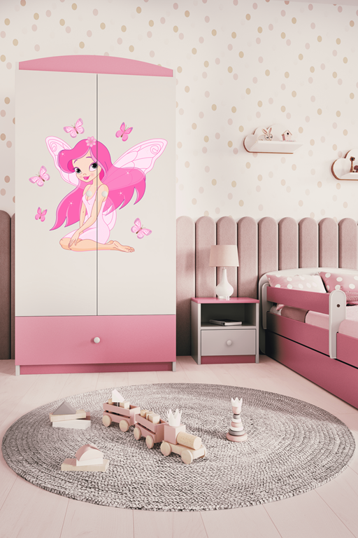 Armadio per bambini babydreams pink fairy with butterflies