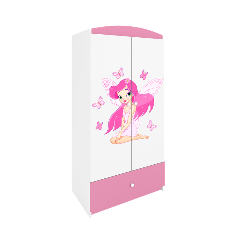 Armadio per bambini babydreams pink fairy with butterflies