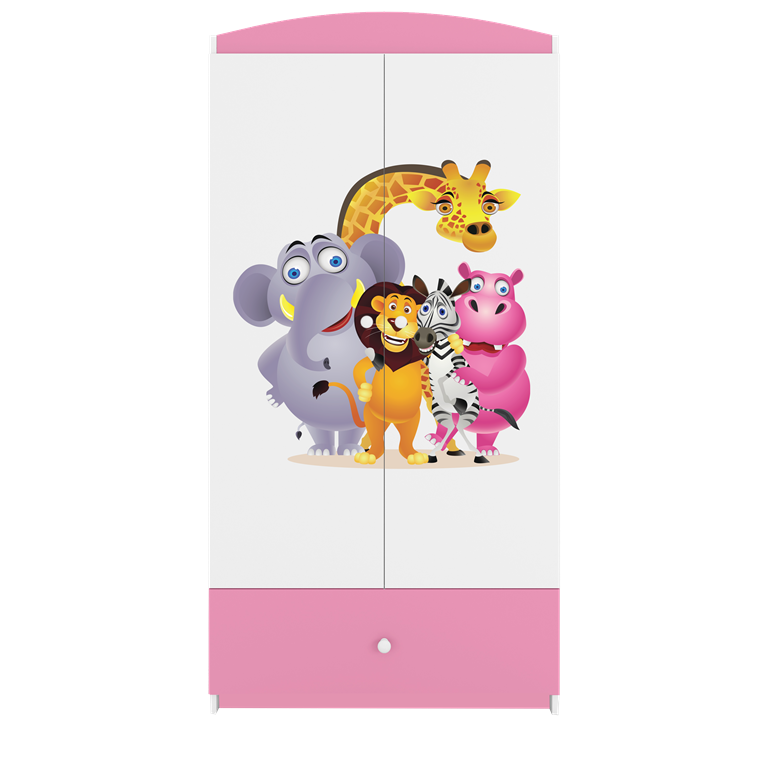 Armadio per bambini babydreams pink zoo