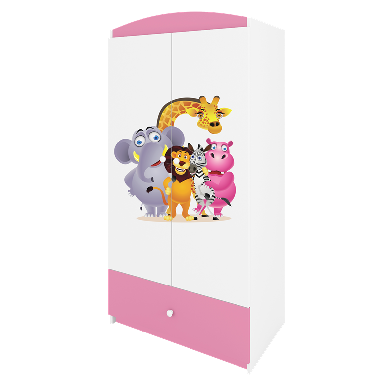 Armadio per bambini babydreams pink zoo