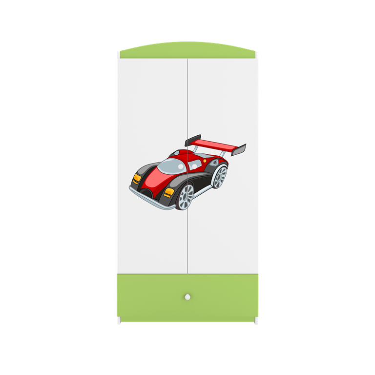 Armadio per bambini babydreams green racing car