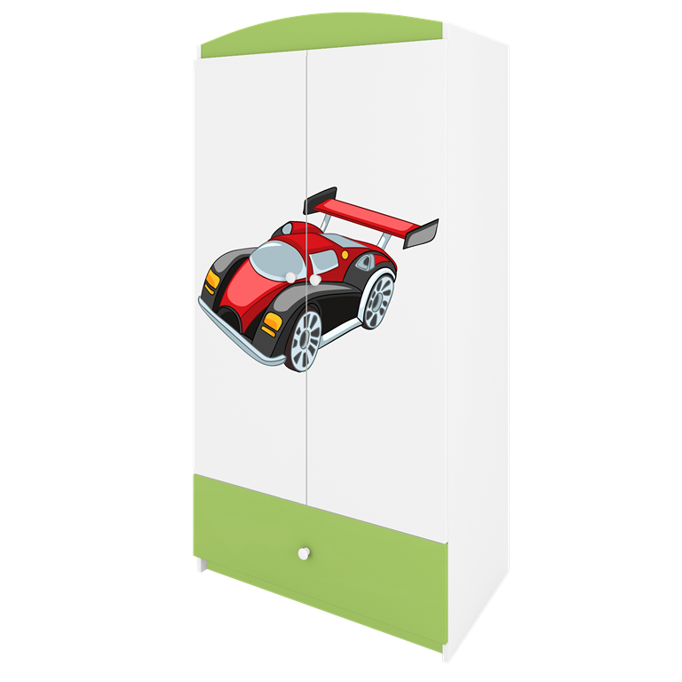 Armadio per bambini babydreams green racing car