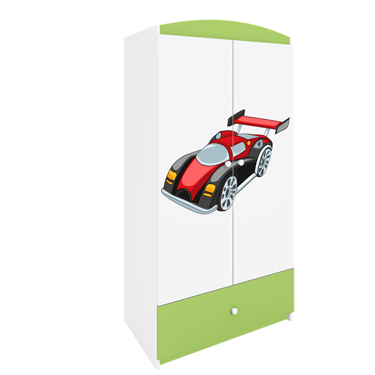 Armadio per bambini babydreams green racing car