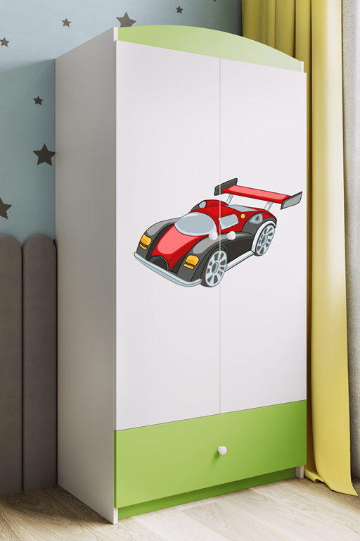 Armadio per bambini babydreams green racing car