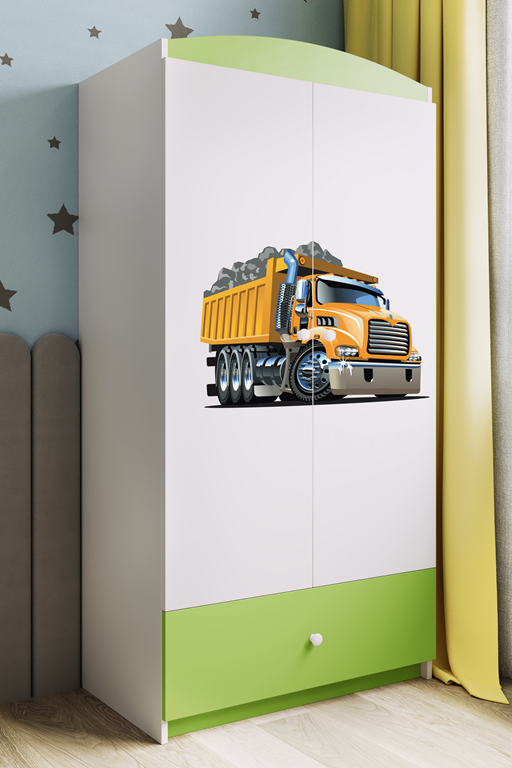 Armadio per bambini babydreams green truck