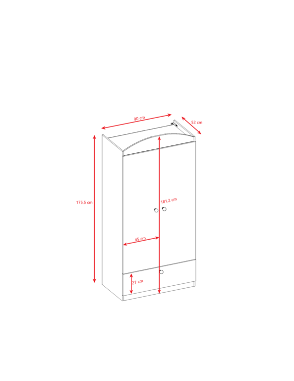 Armadio per bambini babydreams green formula