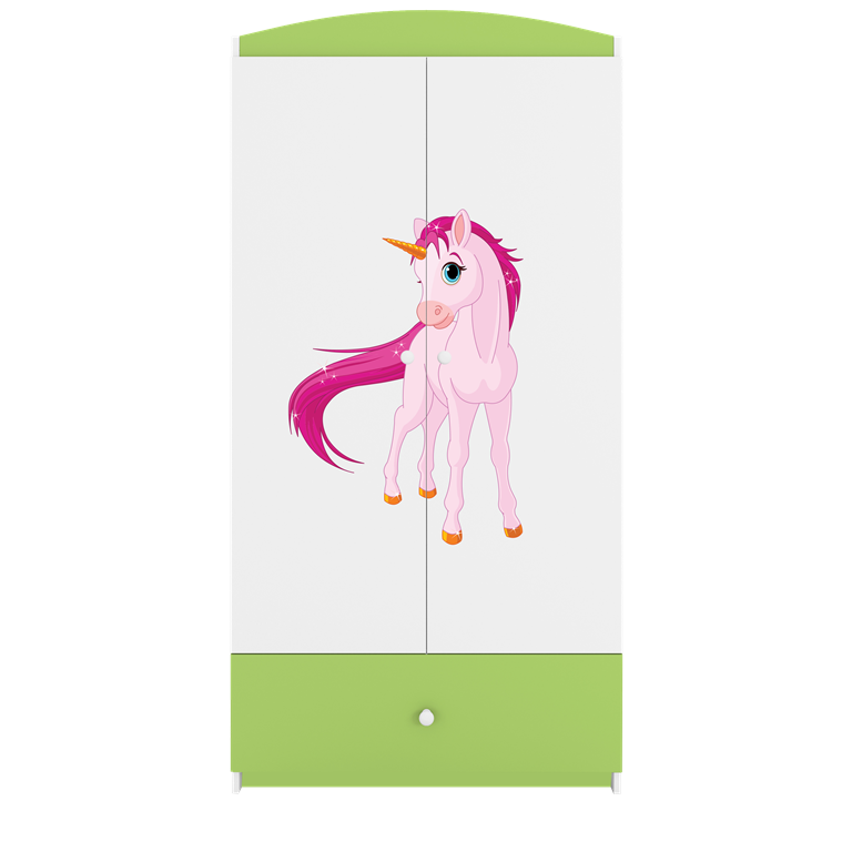 Armadio per bambini babydreams green unicorn