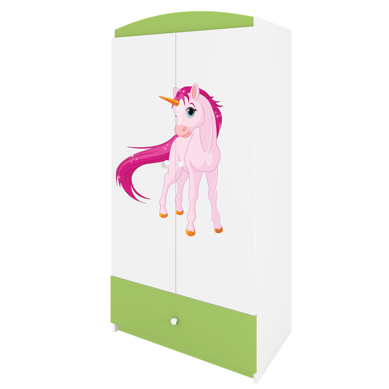 Armadio per bambini babydreams green unicorn