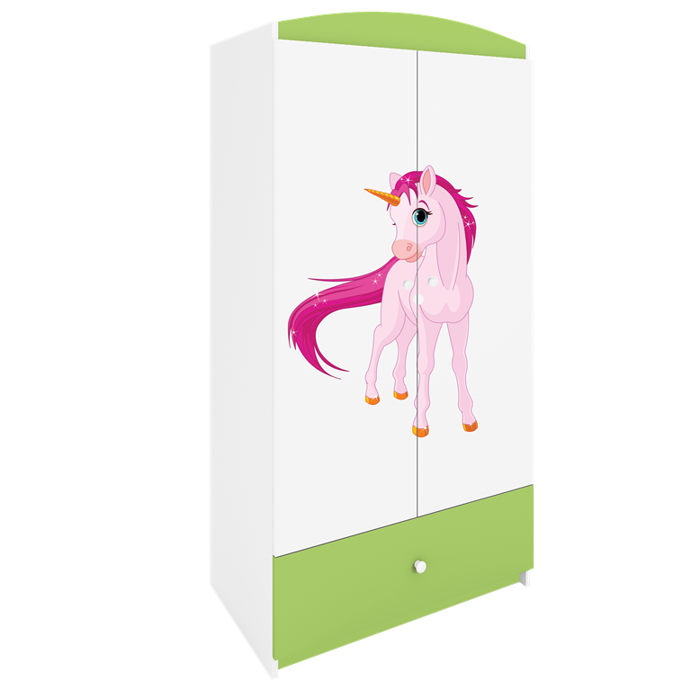 Armadio per bambini babydreams green unicorn