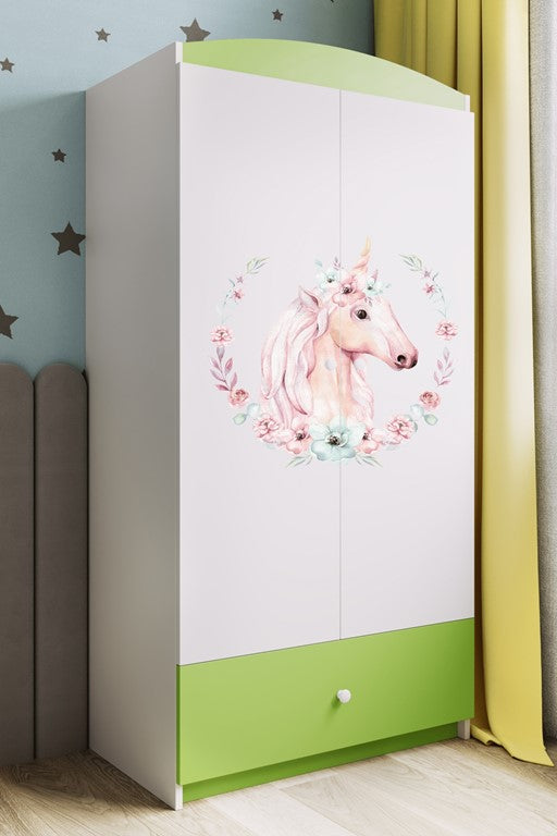 Armadio per bambini babydreams green horse