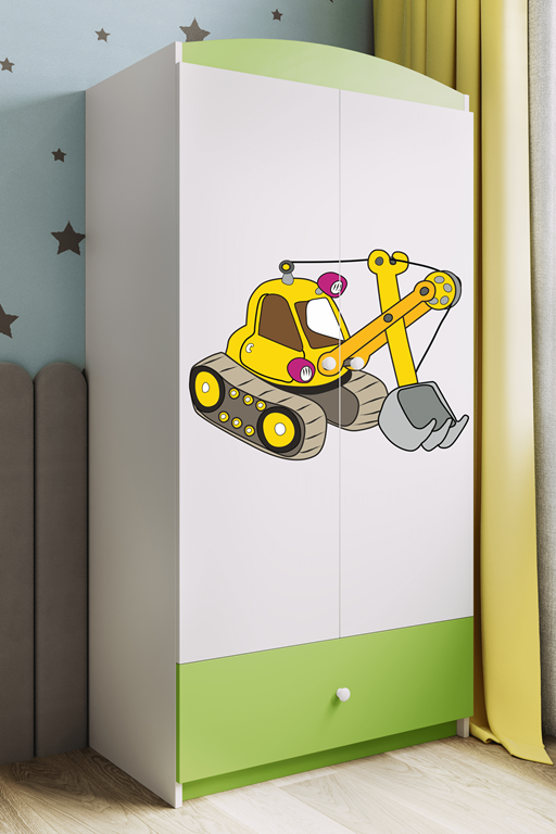 Armadio per bambini babydreams green digger