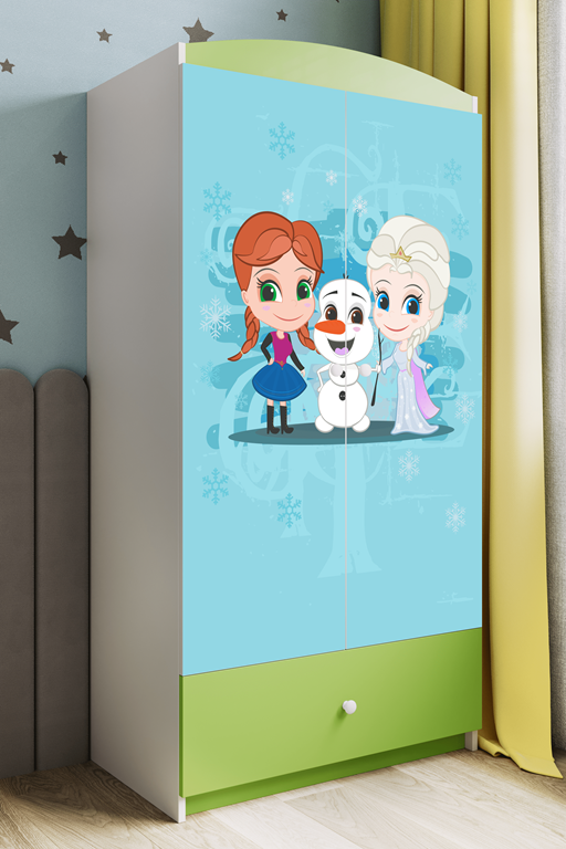 Armadio per bambini babydreams green frozen land