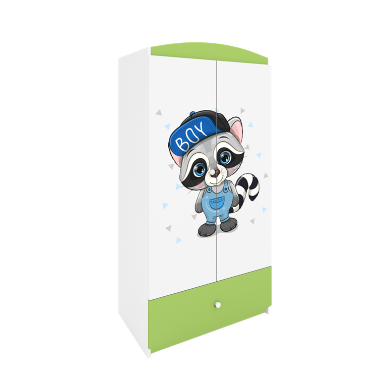 Armadio per bambini babydreams green raccoon