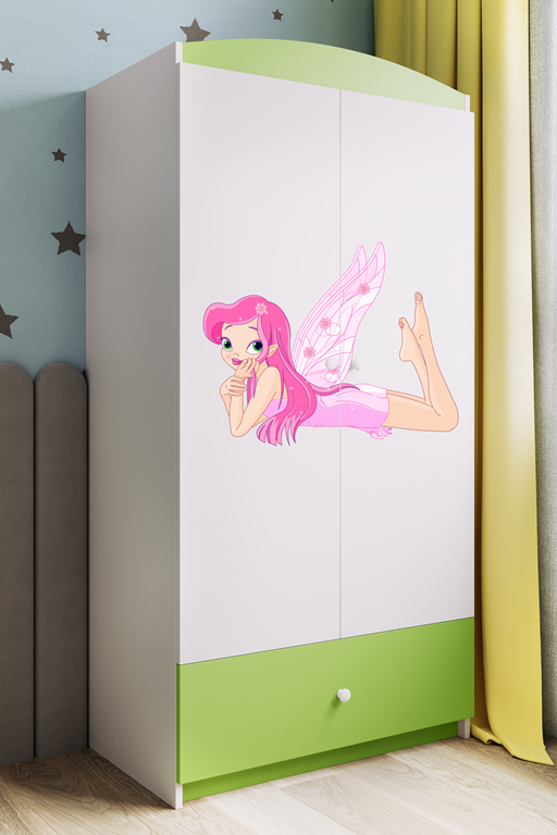 Armadio per bambini babydreams green fairy with wings