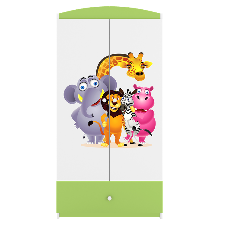 Armadio per bambini babydreams green zoo