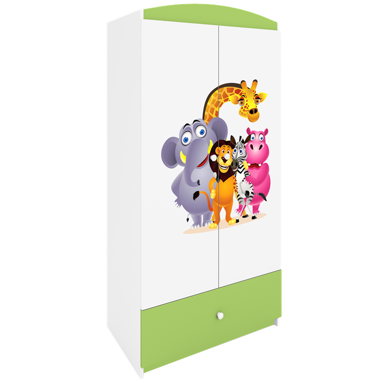 Armadio per bambini babydreams green zoo