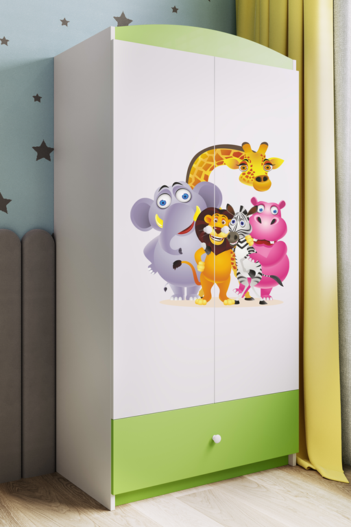Armadio per bambini babydreams green zoo