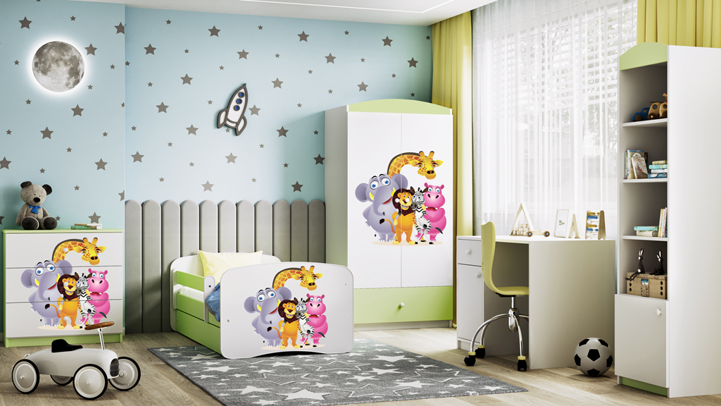 Armadio per bambini babydreams green zoo