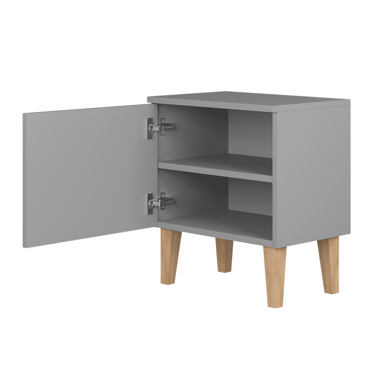 Night table kubi grey
