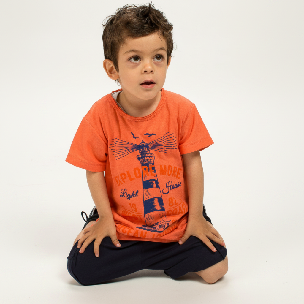 T-Shirt Arancione - Studio