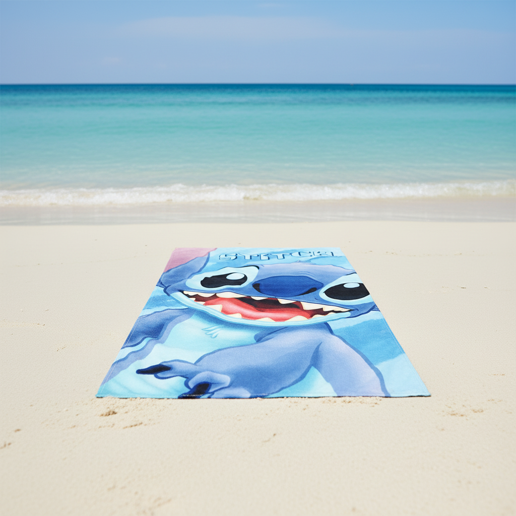 Telo Stitch su spiaggia