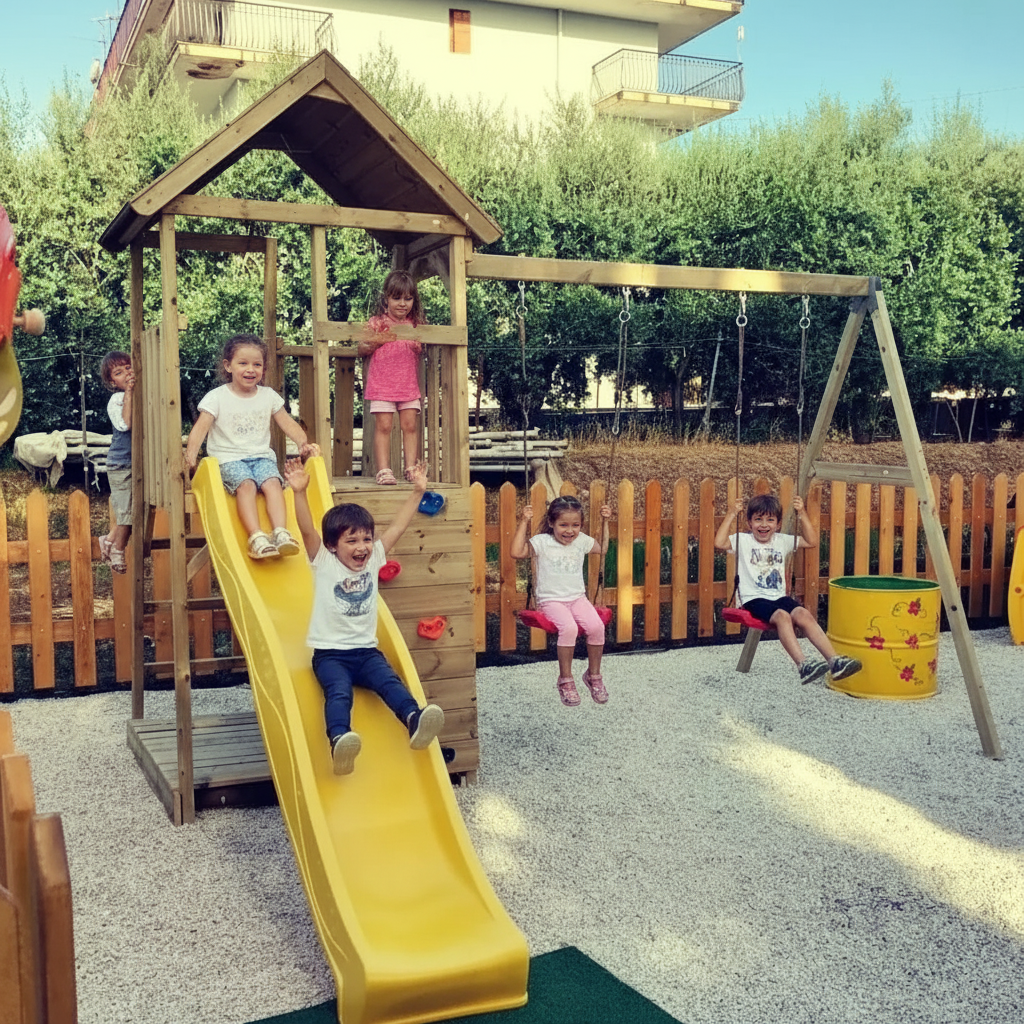 Torre completa con bambini