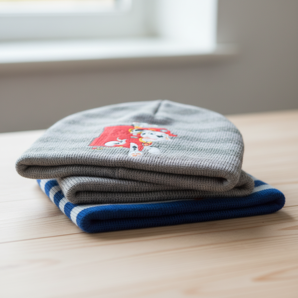 Tre cappelli Paw Patrol impilati - dettaglio