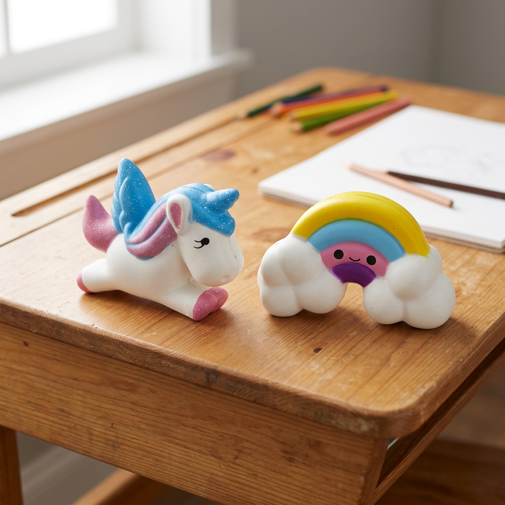 Unicorno e arcobaleno sulla scrivania