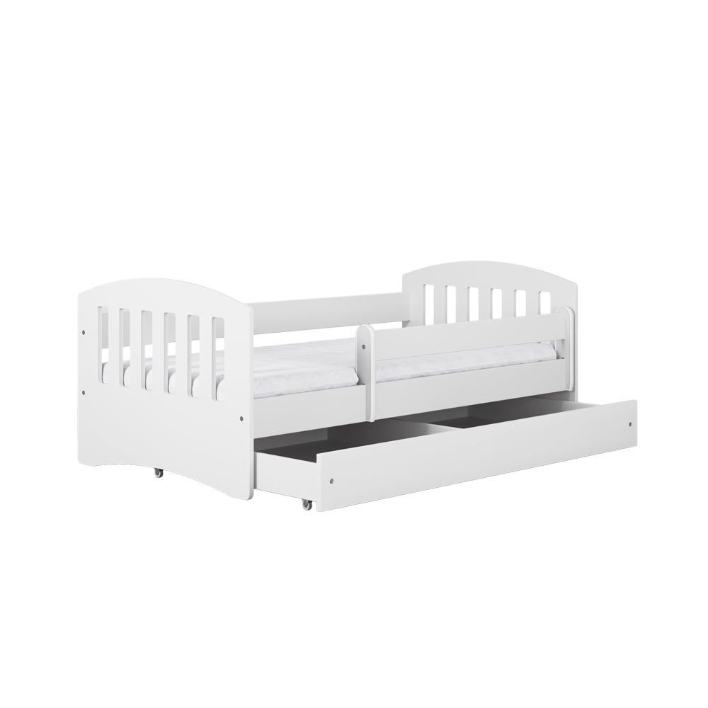 KO5CLAS Letto classico deluxe in legno con cassettone e materasso incluso